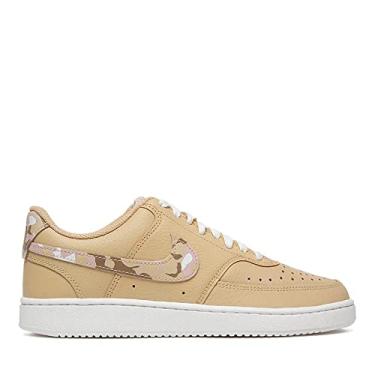 Imagem de Nike Womens Court Vision Low Sesame/Multi-Color Sail Size 7