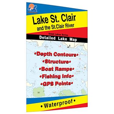 Imagem de Mapa de pesca St. Clair/St. Clair River, lago (MI/ONT)
