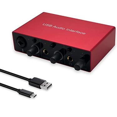 Imagem de Y.D.F AR001 Interface de Áudio USB 2x2 com Pré-amplificador de Microfone, 48V Phantom Power, 24-bit, 96kHz, para Computador e Tablet (Sem Software DAW)
