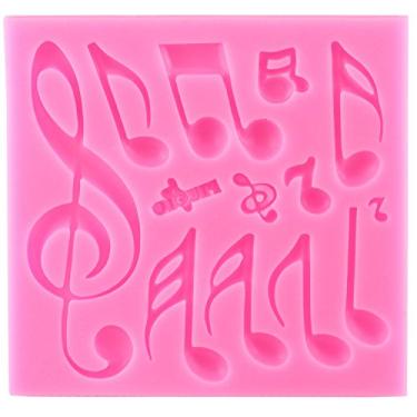 Imagem de Mujaing Music Note Gumpaste Moldes de Bolo de Pastelaria de Silicone