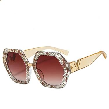 Imagem de Óculos de sol grandes de designer vintage femininos masculinos exclusivos com armação grande óculos de sol quadrados femininos tons brancos anti-reflexo uv400, armação padrão de cobra, uv400