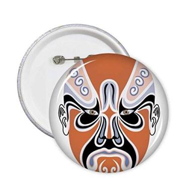 Imagem de Ópera de Pequim Peking Ópera Broche Emblema Botão Decoração Acessório 5 peças