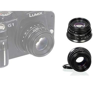 Imagem de Fotasy Lente manual 35 mm f1.6 APSC para câmeras sem espelho M43 MFT Micro 4/3, compatível com Olympus E-PL8 OM-D E-M1 I II E-M1X E-M5 I II E-PM2 E-PM1/Panasonic G7 G9 GF7 GF8 GH5 GX7 GX8 GX9 GX85 GX85 GX85 GX80 GX85 (3516M43)