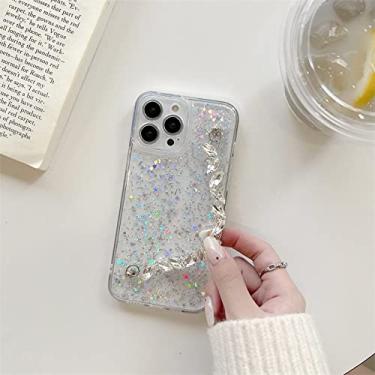 Imagem de Para iPhone 14 13 12 11 Pro Max Mini X XS XR 7 8 14 Plus cases Glitter Dazzle Love Chain Case, Oval Chain, para iphone 12 pro