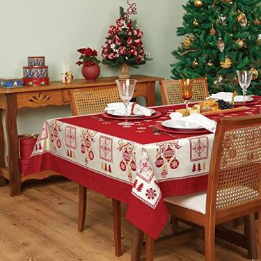 Imagem de Toalha de Mesa Super Prática Quadrada Estampada de Natal - Lepper