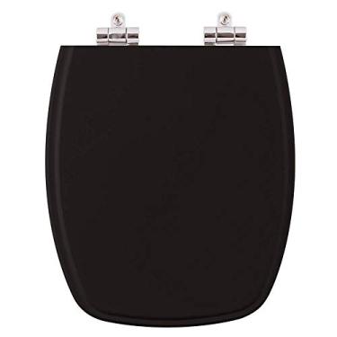 Imagem de Assento Sanitario Poliester com Amortecedor Stylus Preto para Vaso Celite