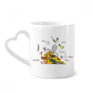 Imagem de Caneca Egito Múmia Horus Química Pirâmide Caneca Café Cerâmica Copo Coração de Vidro