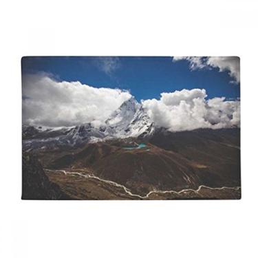 Imagem de DIYthinker Blue Sky Forestry Science Nature Scenery Tapete antiderrapante para porta de banheiro