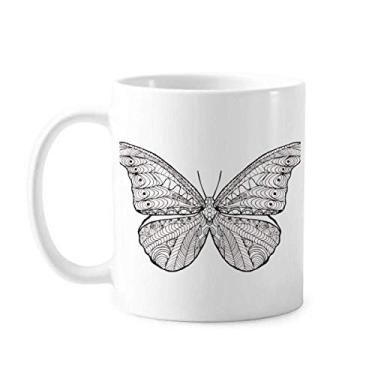 Imagem de Linda caneca de desenho de animal de borboleta, caneca de cerâmica para café e porcelana