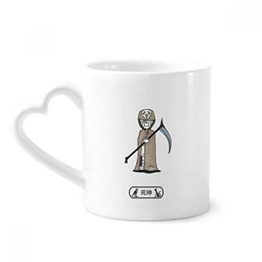 Imagem de Caneca Egito Mamãe Halloween Horus da Morte Caneca de Café Cerâmica Copo de Coração de Vidro