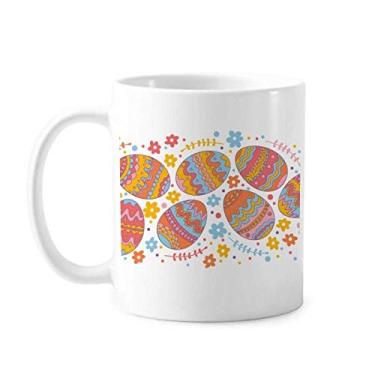 Imagem de Caneca colorida de cerâmica para café e porcelana do festival de religião da Páscoa