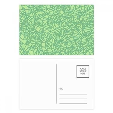 Imagem de Cartões postais abstratos com linhas entrelaçadas e padrões verdes
