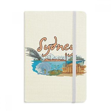 Imagem de Caderno Aquarela da Ópera de Sydney da Austrália, capa dura de tecido, diário clássico
