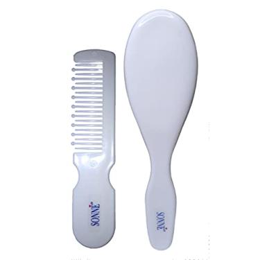 Imagem de Sonne Kit Pente E Escova De Cabelo Para Bebê Branco