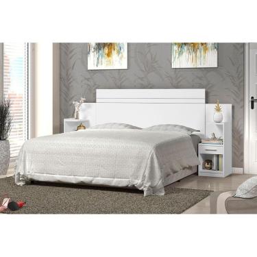 Imagem de Cabeceira Casal/Queen Regulável Branca J&A Móveis Moana Flex