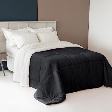 Imagem de Cobertor Casal Queen Manta Cobertas Com Sherpa Macio Grosso COR:PRETO