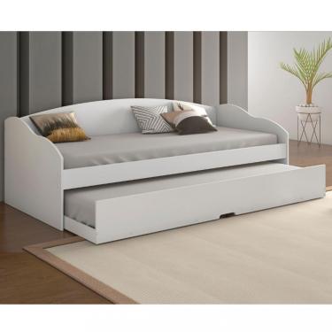 Imagem de Sofá Cama Funny III Com Cama Auxiliar Conquista Móveis - Branco