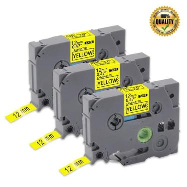 Imagem de Fita Tze631 Rotuladora Compatível 12mm Amarelo-Unissex