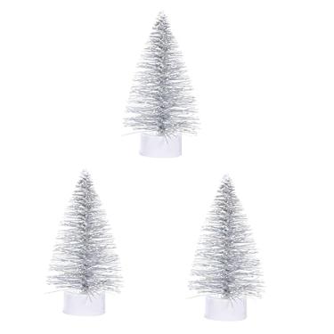 Imagem de HEMOTON 3 Pecas brinquedo criança armário arvores de natal ganinete casa de brinquedo árvores de natal gabiente decoração natalina LED Presente agulhas de pinheiro árvore de Natal filho