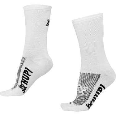 Imagem de Meia HUPI Lisa Branco Cano Médio 1 Par para Corrida Bike, Cor: Branco, Tamanho: Único 36-42