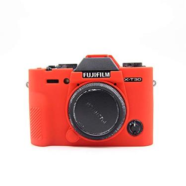 Imagem de Capa para X-T30, BolinUS Fullbody ultrafino, leve, de borracha, macia, silicone, capa para Fujifilm Fuji X-T30 XT30 (vermelha)