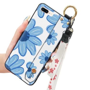 Imagem de Capa de telefone traseira de silicone em gel TPU com estampa de flor azul e mar para Apple iPhone todas as séries (iPhone 7 Plus)