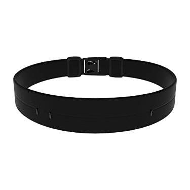 Imagem de HB1 Bolsa de cintura invisível para corrida para mulheres e homens, pele macia, espaço extra, cinto esportivo e pochete com 5 bolsos, suporte para celular, dinheiro, chave