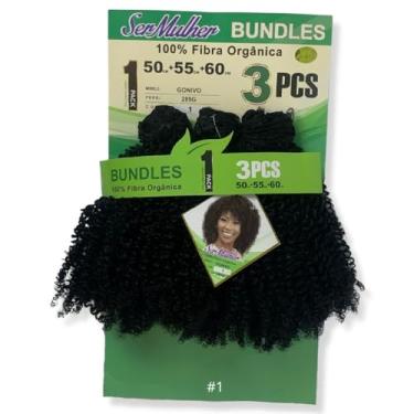 Imagem de Cabelo Cacheado Bio Vegetal 100% Fibra Orgânica Modelo Gonivo Ser Mulher Entrelace 60cm 285g