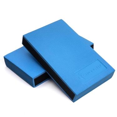 Imagem de Almofada de espuma de equilíbrio, tapete de exercícios de espuma de ioga 2 em 1, acolchoado de joelho para fitness e estabilidade, alongamento, pilates, fisioterapia, placa de treinamento central, Azul, Large