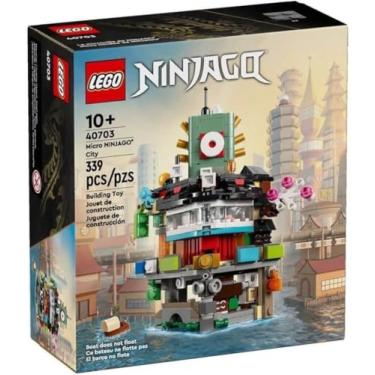 Imagem de LEGO NINJAGO Micro City Building Set 40703 - Modular 5-Story Block with Teahouses and Sushi Bar - Compatible with Other Micro Sets - Ages 10 and Up