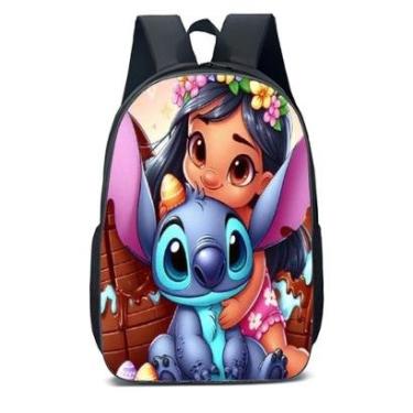 Imagem de MOCHILA ESCOLA INFANTIL JUVENIL ANIME MOANA E STITCH-Unissex