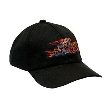 Imagem de Boné Militar Rip Stop com Patch Aplicado Motoqueiro  Preto - Mundo do 