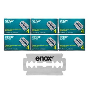 Imagem de Kit 24 Lâminas de Barbear Aço Inoxidável para Barbeador Navalha Super 