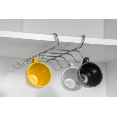 Imagem de Organizador Armário de Cozinha Porta Xicaras Suporte Canecas Sem Furo 