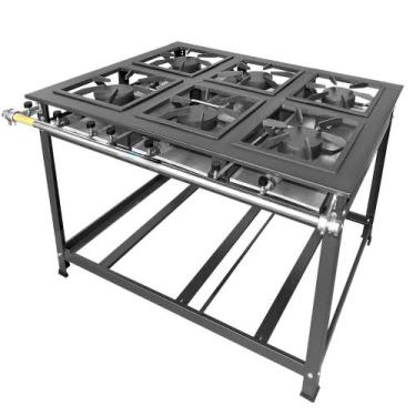 Imagem de Fogão Industrial 6 Bocas MR Fogões Tradicional Alta Pressão 30x30 P7