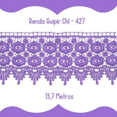 Imagem de Renda Guipír Lilás - Rolo Com 13,7 Metros - Chl427 - Nybc