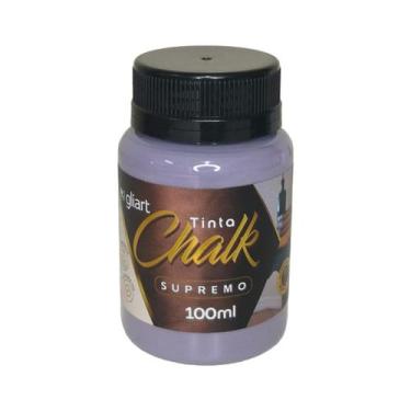 Imagem de Tinta Chalk Gliart 100ml Super Cobertura Para Artesanato, Cinza Cromo