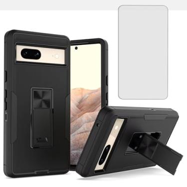 Imagem de Tothedu Capa de celular para Pixel 7A, capa Google 7A GWKK3 com protetor de tela de vidro temperado, suporte magnético com suporte resistente, camada dupla à prova de choque para Google Pixel 7A,