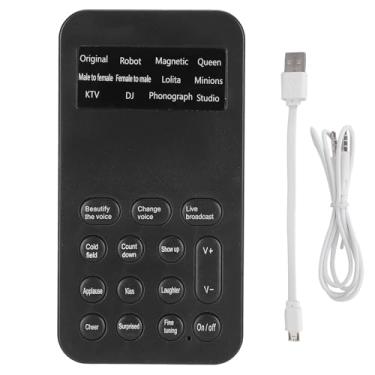Imagem de Placa de Som Com Trocador de Voz 12 Efeitos de Voz para Telefone/Computador Transmissão Ao Vivo Mini Placa de Som Universal para Celular e Computador Com Funções K Song