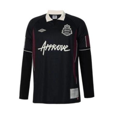 Imagem de Camisa Appprove X Umbro Jersey ML 7387 Preto / Bordo / Bege M-Masculino