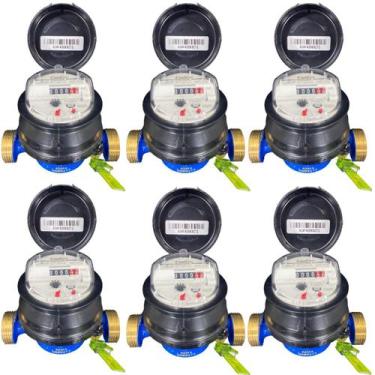 Imagem de Hidrômetro Unijato Modelo Alfa Mnf 3M/H Dn20x115 06 Peças Relógio Incl