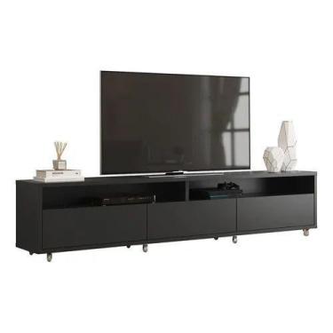 Imagem de Rack para tv aspen 2,20 largura preto - Village Móveis