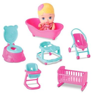 Imagem de Boneca Little Dolls Casinha - Divertoys -, Colorido, Casinha