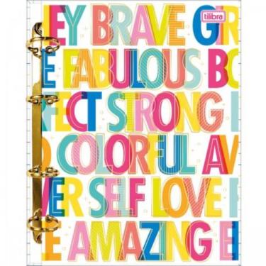 Imagem de Caderno Argolado Cartonado Colegial Be Nice 160fls - Tilibra, BRANCO/M