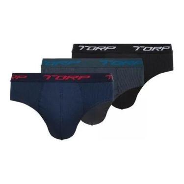 Imagem de Kit 3 Cuecas Torp Slip Basic 100% Algodão Adulto 7004, M, Sortidos