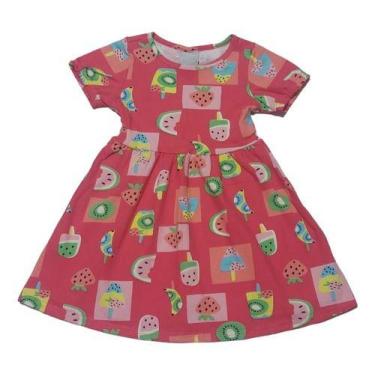 Imagem de Vestido Curto Infantil Criança Bebê Menina Tam 1-2-3 Malwee, Vermelo, 