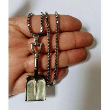 Imagem de Corrente com Pingente Construção Obra Pá de Pedreiro - Magazine World 