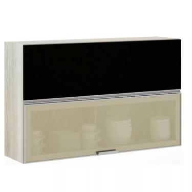 Imagem de Armario Basculante Misto Luciane 120cm 1 Porta Fechada 1 Porta Alumíni