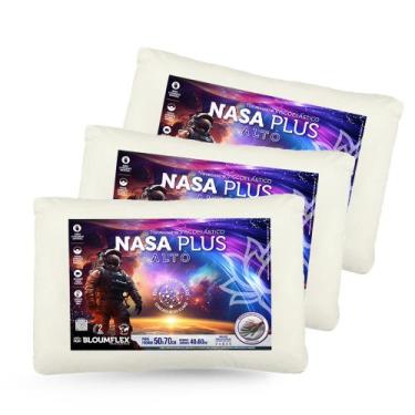 Imagem de Kit 3 Travesseiros Nasa Plus Alto - BloumFlex