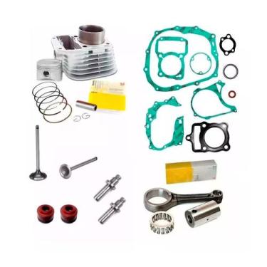 Imagem de Kit Motor Biela Titan Cg 125 99 1999 Valvula Retentor Juntas - METAL L